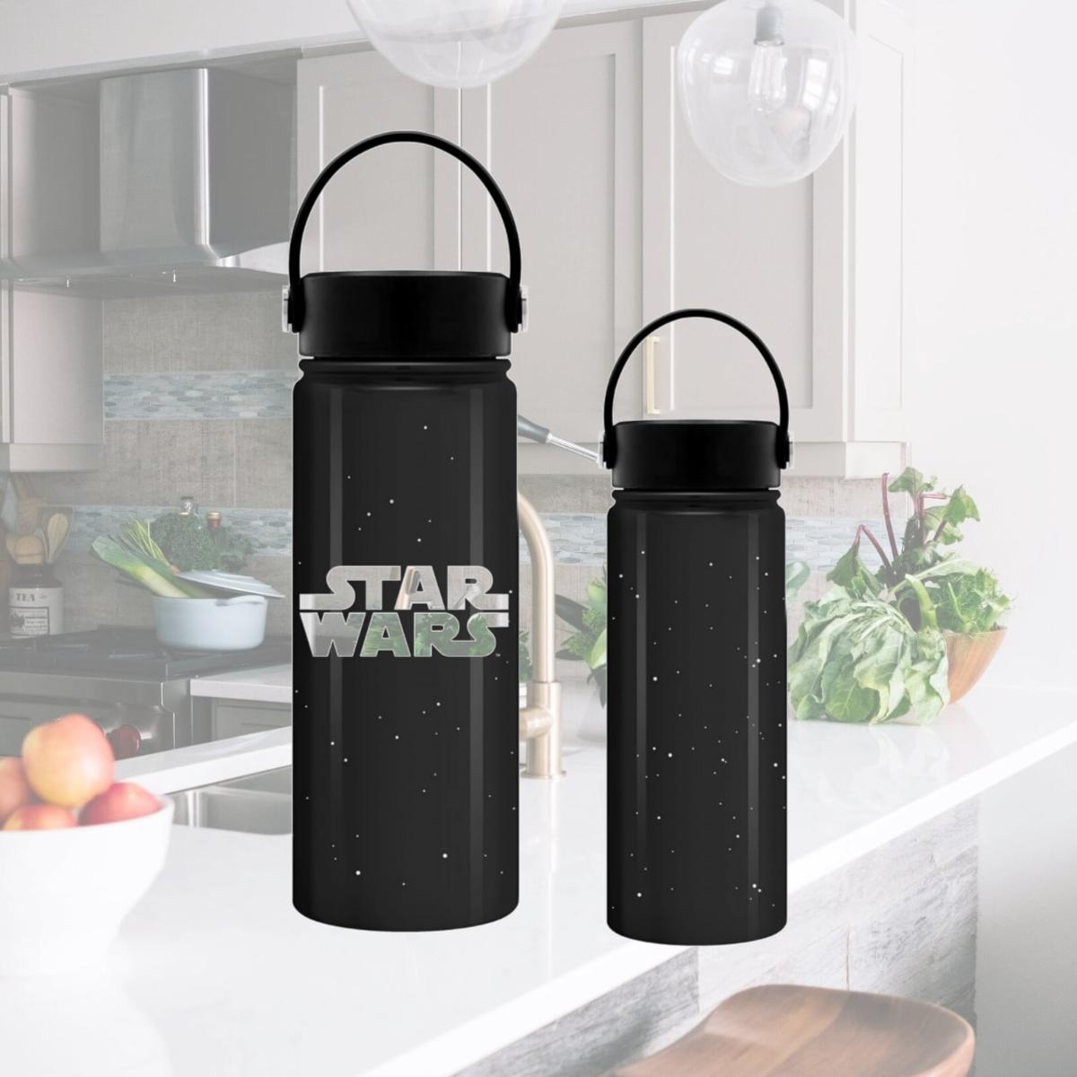 Picture of Star Wars 888908 20 oz Star Wars Logo & Stars Stainless Steel Water Bottle