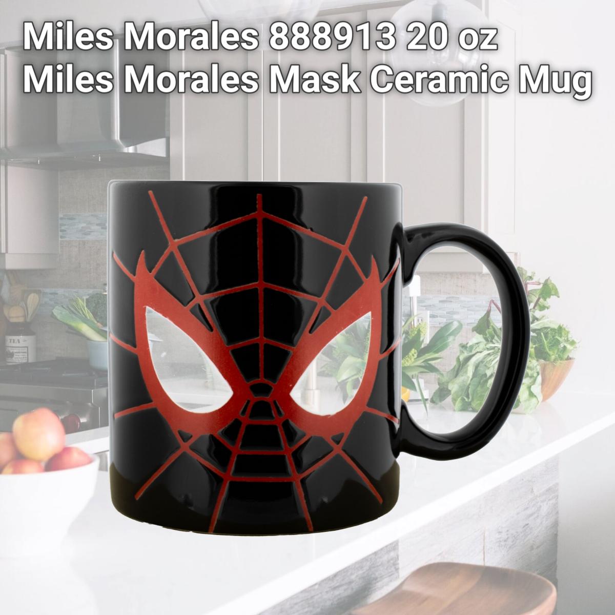 Picture of Miles Morales 888913 20 oz Miles Morales Mask Ceramic Mug