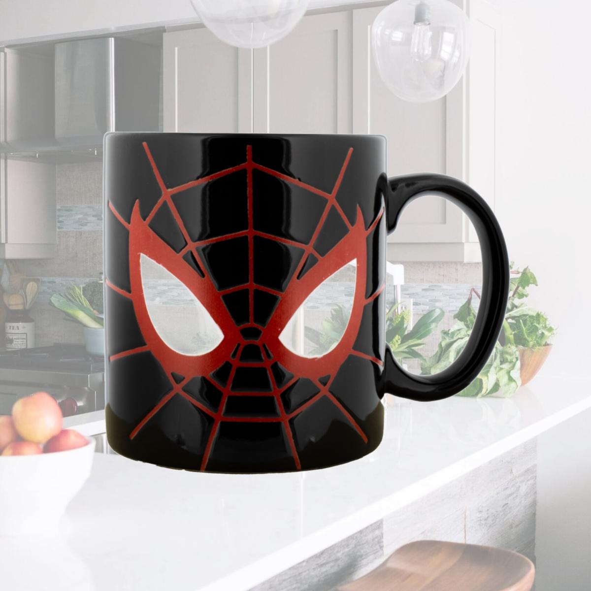 Picture of Miles Morales 888913 20 oz Miles Morales Mask Ceramic Mug