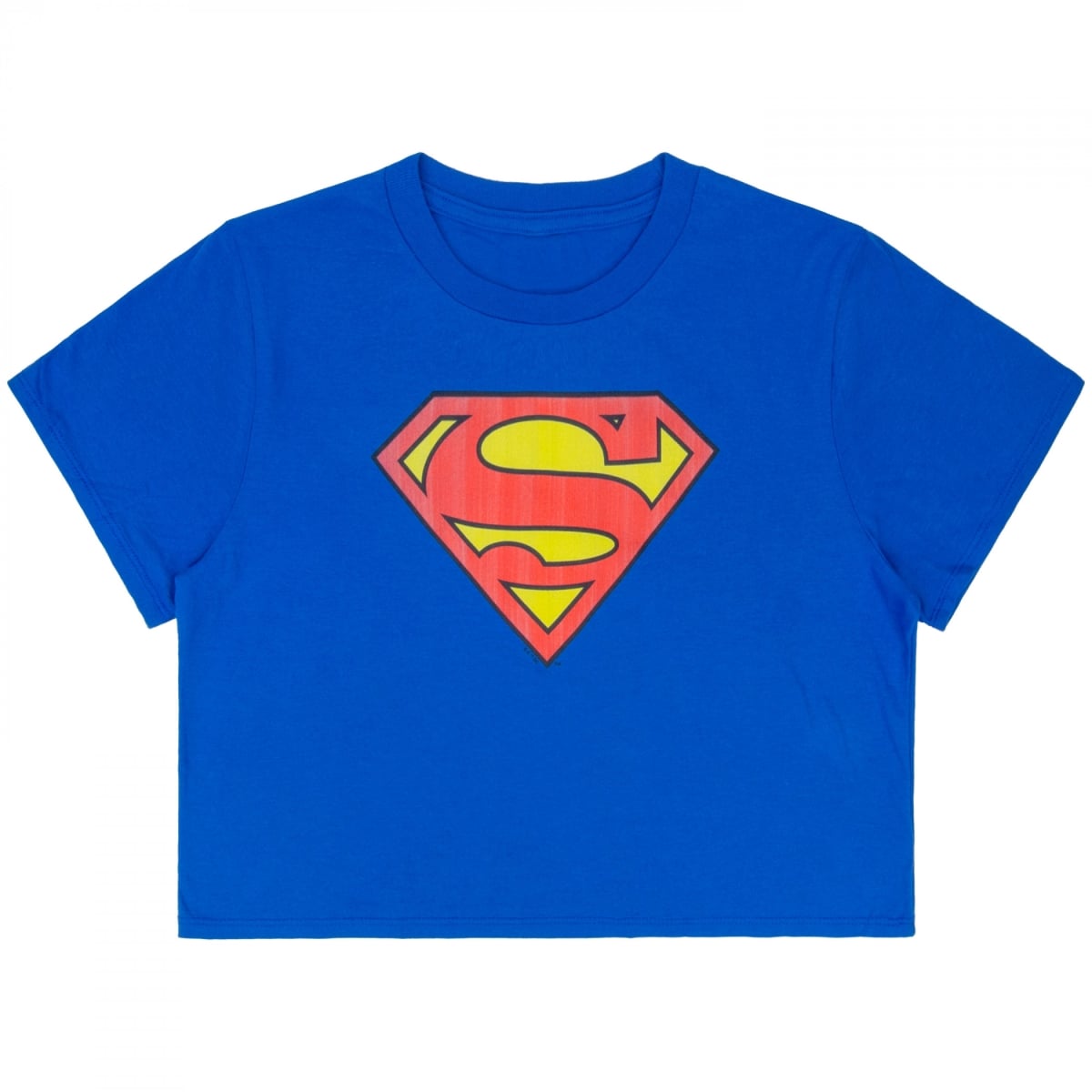 907257-small Classic Logo Royal Blue Womans Crop Top T-Shirt - Small