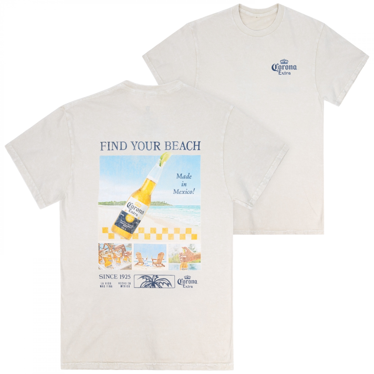 908100-2xlarge Find Your Beach Montage Front Back Print Short Sleeve T-Shirt - 2XL