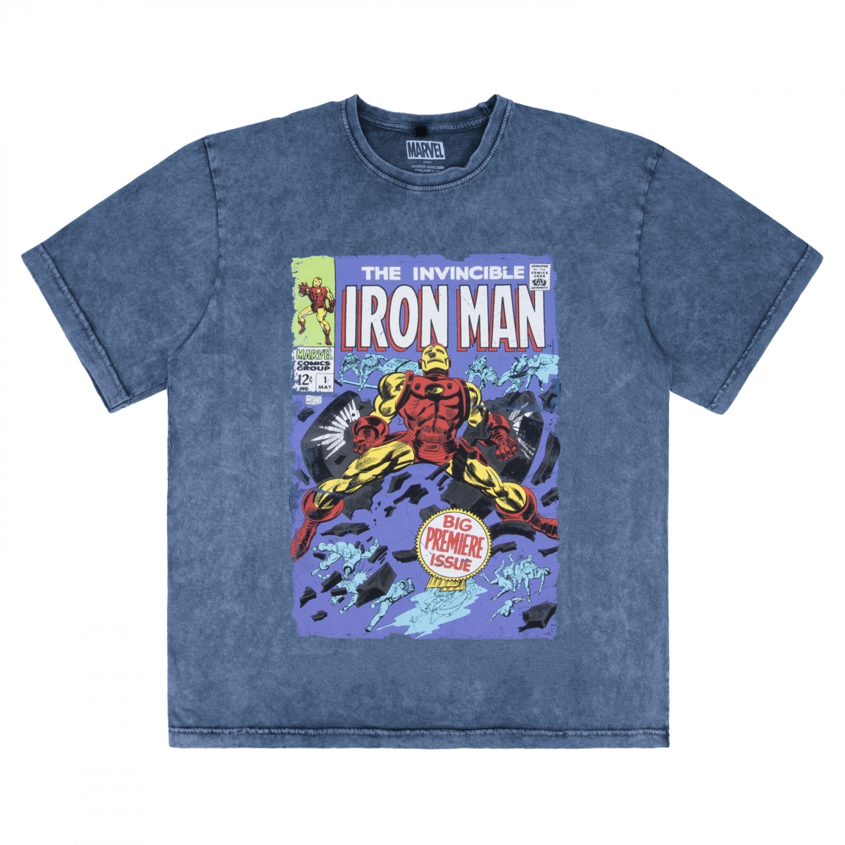 Iron Man 911515-medium The Invincible Vol 1 Comic Cover Graphic Short Sleeve T-Shirt - Medium