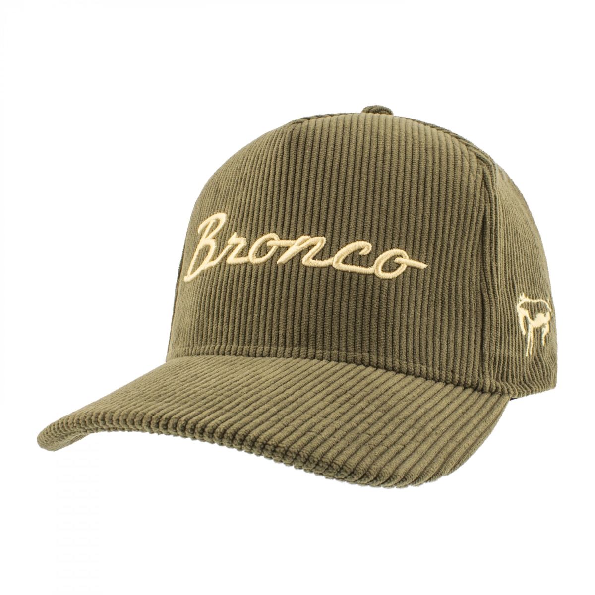 905890 Bronco Cursive Logo Corduroy Snapback Hat