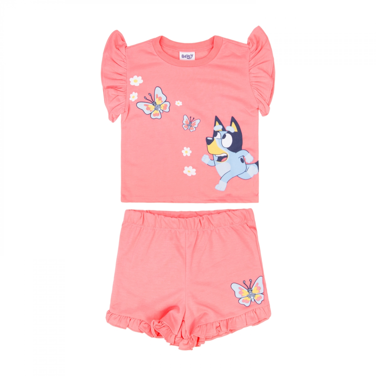 902076-small Girls Pink French Terry Double Sided Shorts Set - Size 5 - 2 Piece