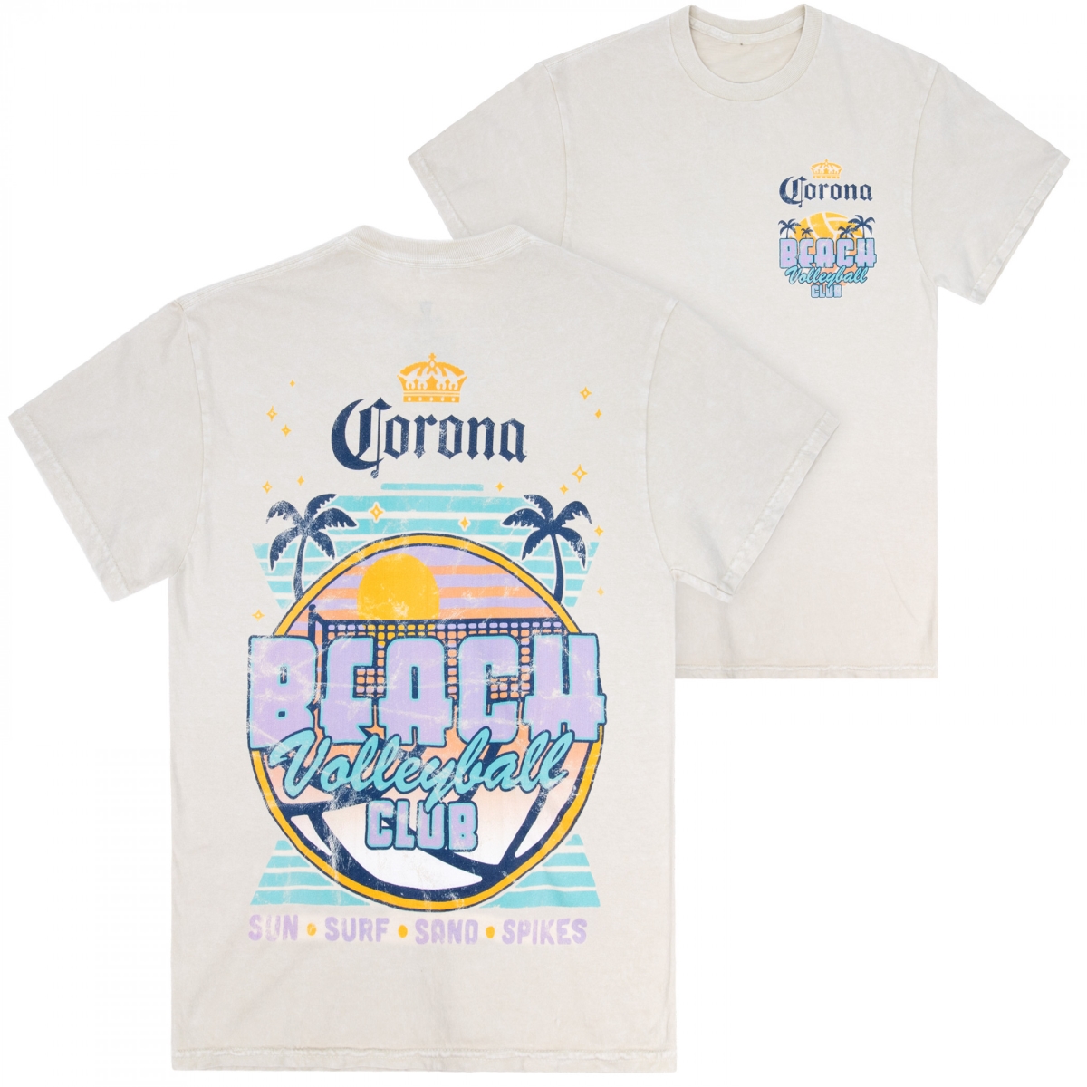 908093-2xlarge Beach Volleyball Club Front Back Print Short Sleeve T-Shirt - 2XL