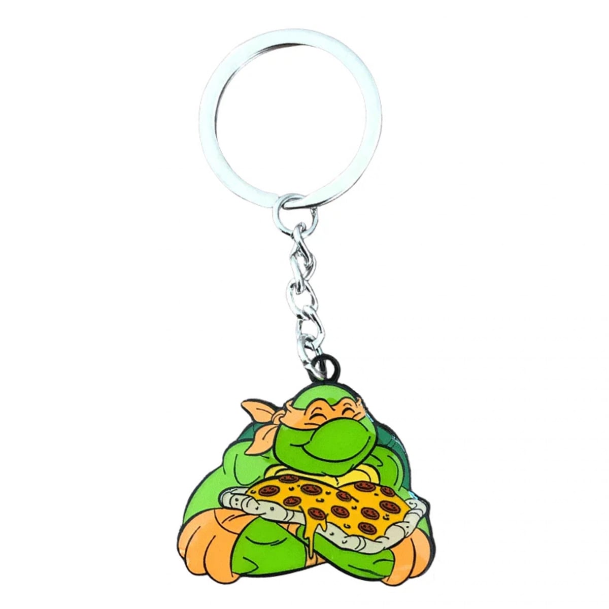 912866 I Love Pizza, Dude Enamel Keychain