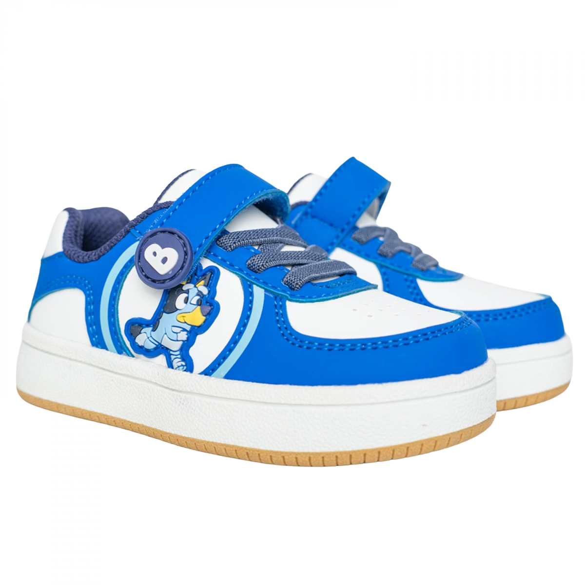 905288-size8 Toddler Boys Low Top Court Hook & Loop Sneakers - Size 8