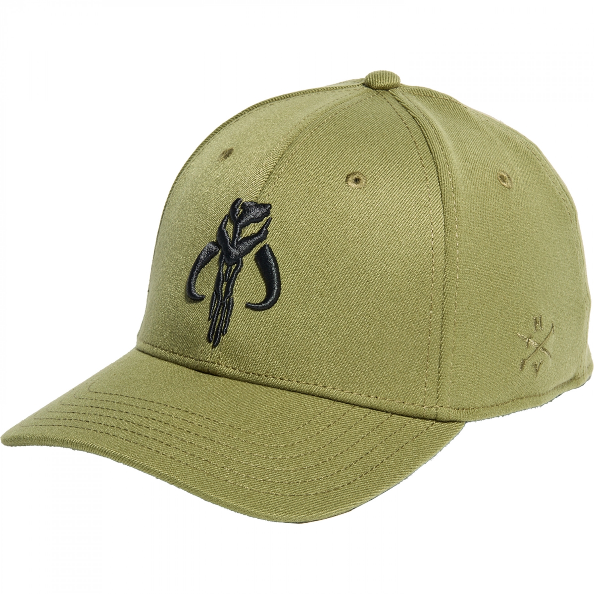 907875 The Mandalorian Bounty Hunter Logo Green Flex Fit Hat