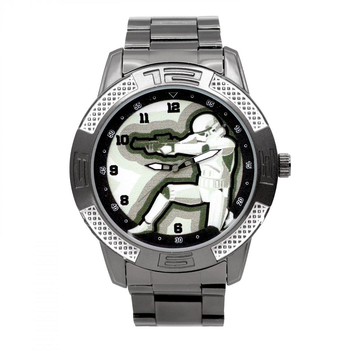 912704 Storm Trooper Shots Fired Analog Watch with Metal Band