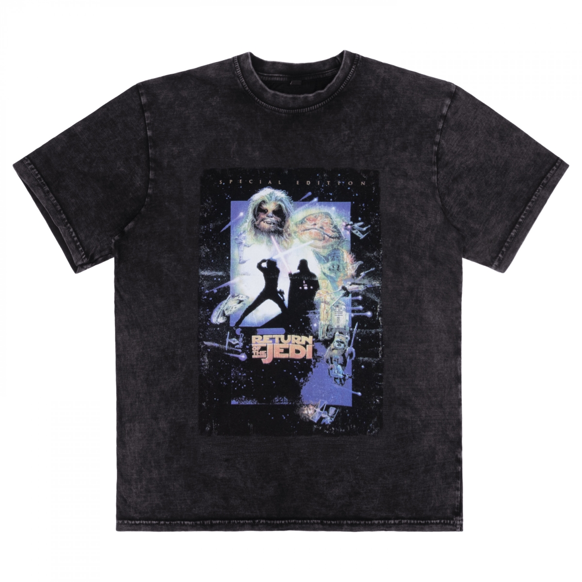 912378-xlarge Return of The Jedi Poster Stone Wash T-Shirt - Extra Large