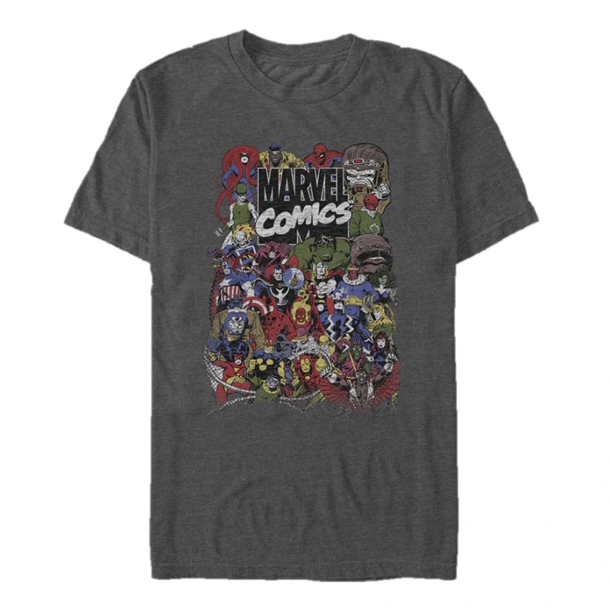 911389-xlarge Comics Logo with Character Collage T-Shirt - Extra Large