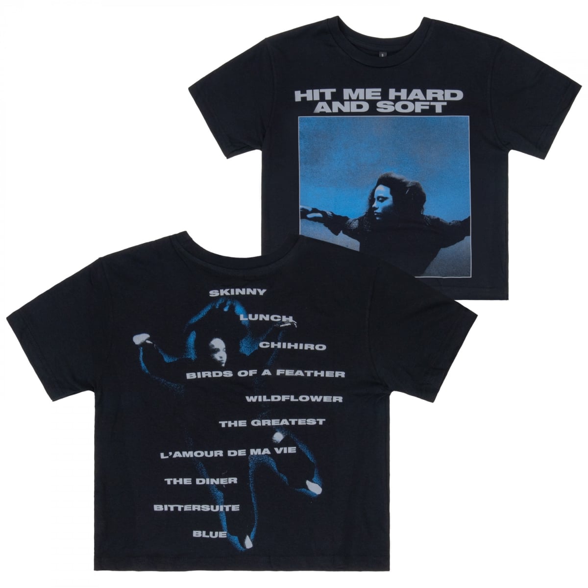 914068-small Hit Me Hard & Soft Track List Front & Back Crop Top - Small