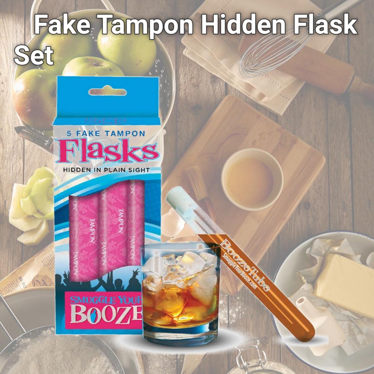 Picture of Drinking Games 37321 Drinking Games Fake Tampon Hidden Flask Set