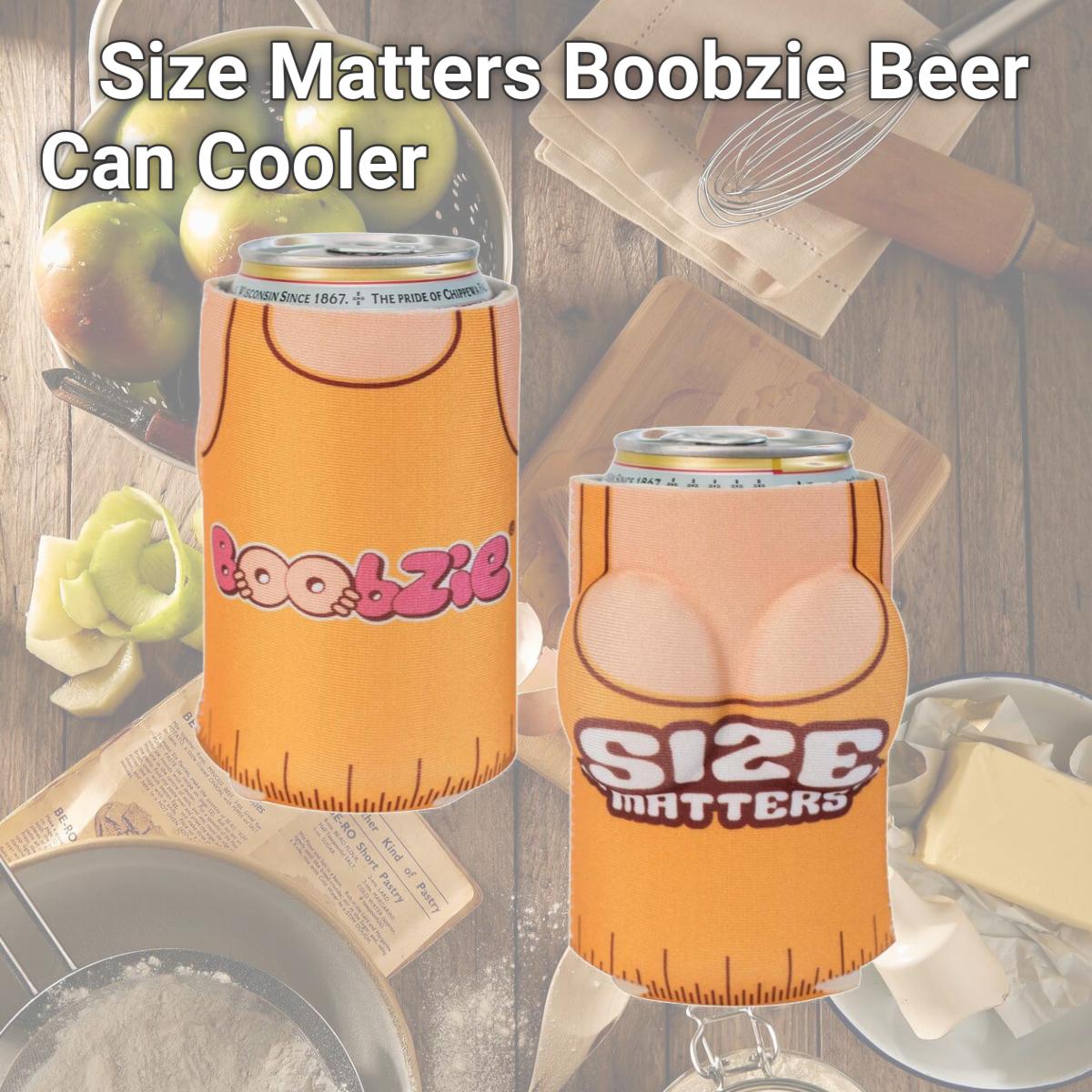 Picture of Drinking Games 34033 Drinking Games Size Matters Boobzie Beer Can Cooler