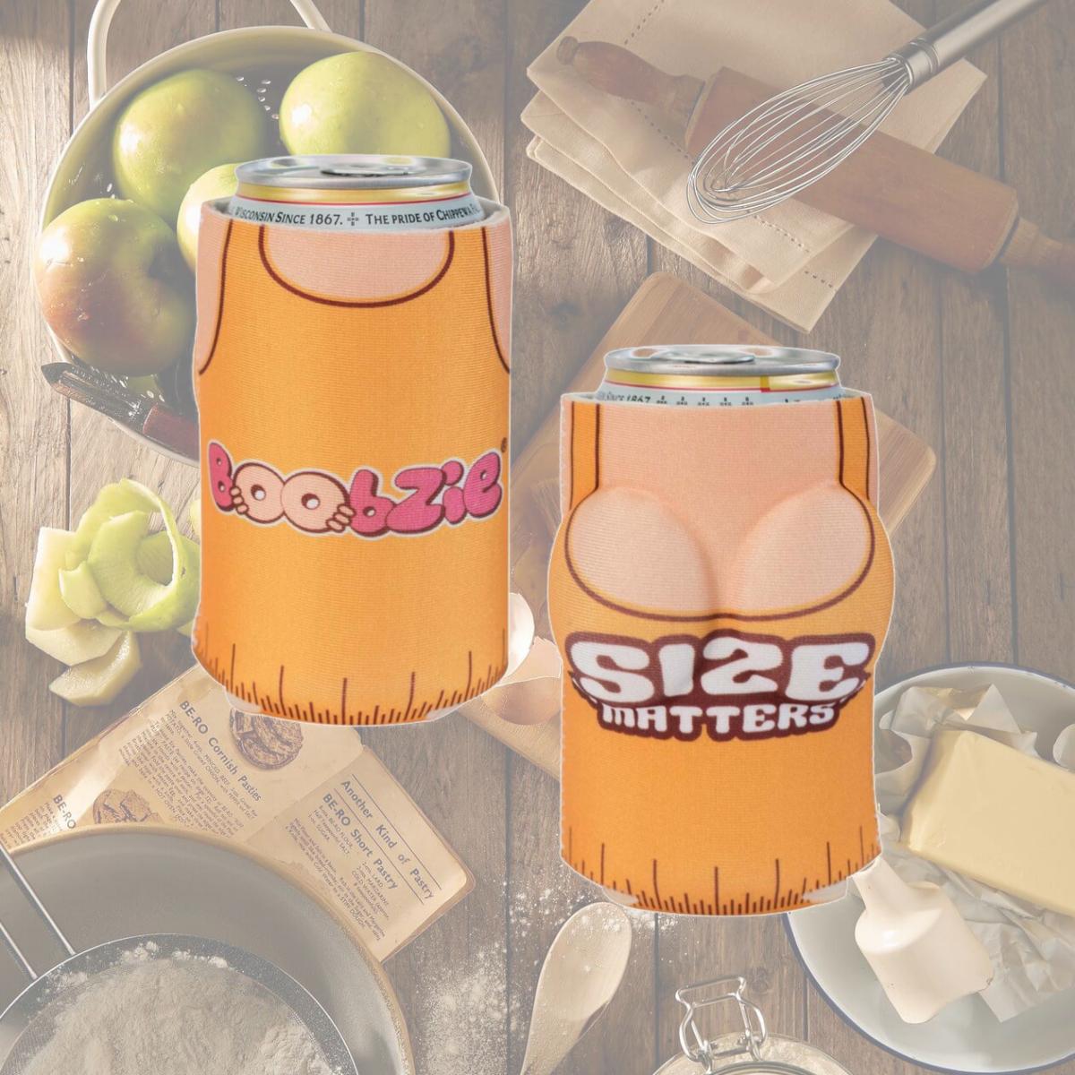 Picture of Drinking Games 34033 Drinking Games Size Matters Boobzie Beer Can Cooler
