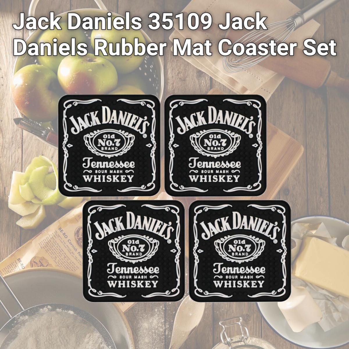 Picture of Jack Daniels 35109 Jack Daniels Rubber Mat Coaster Set