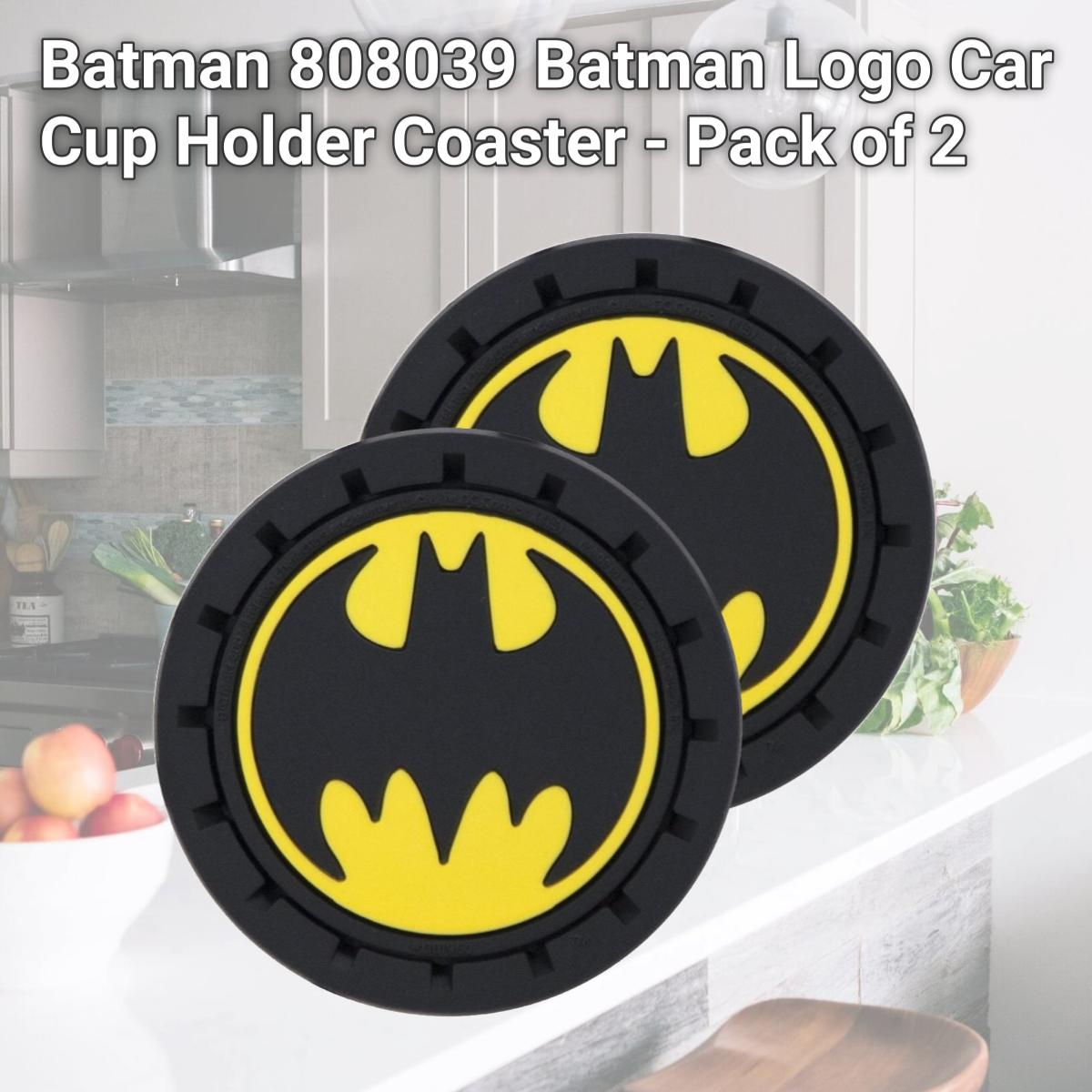 Picture of Batman 808039 Batman Logo Car Cup Holder Coaster - Pack of 2