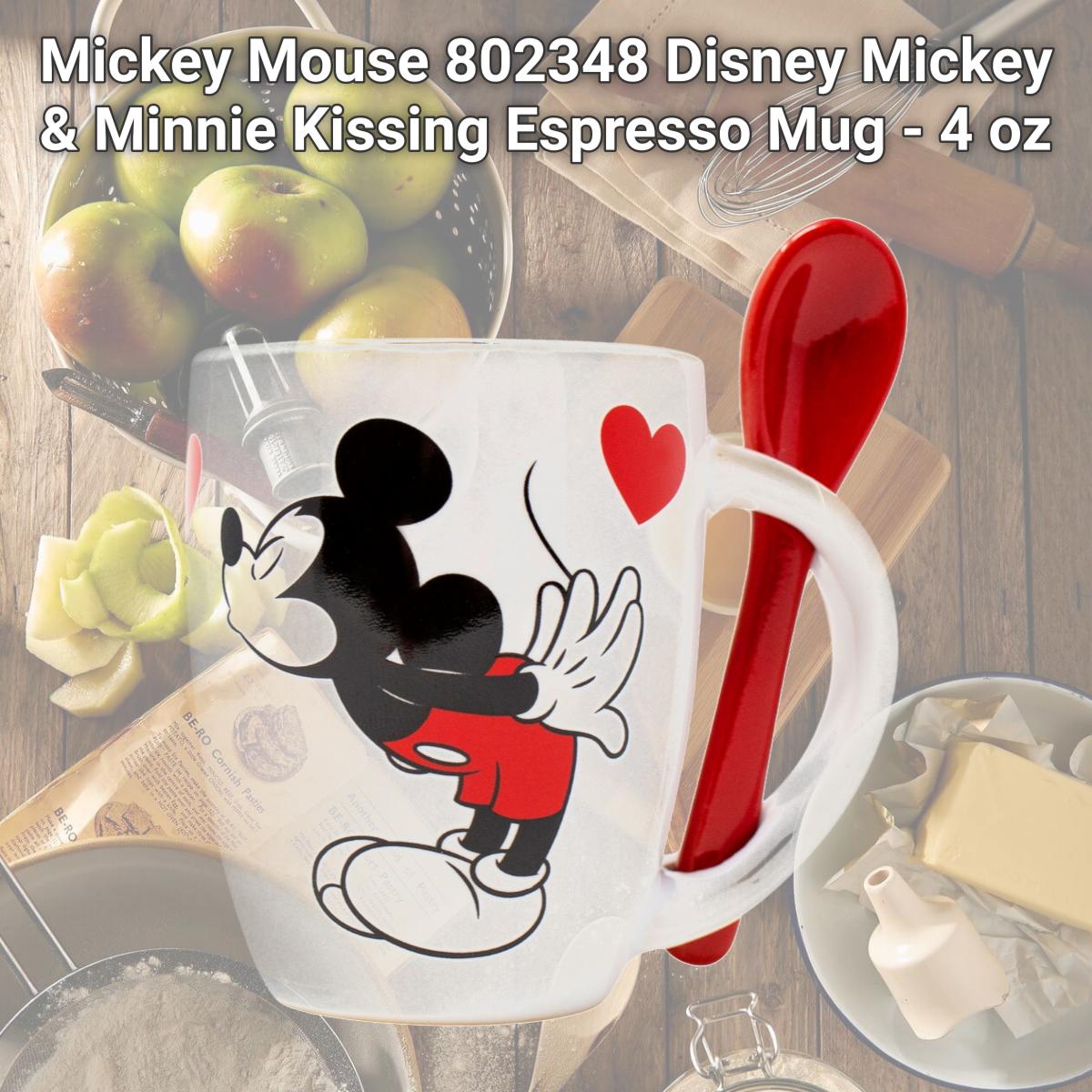Picture of Mickey Mouse 802348 Disney Mickey & Minnie Kissing Espresso Mug - 4 oz