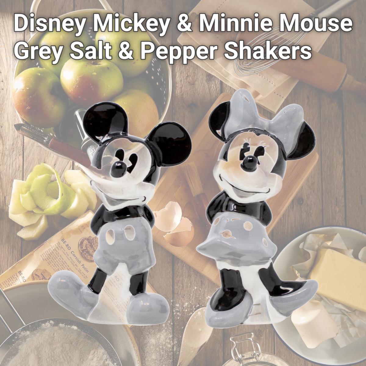 Picture of Mickey Mouse 805662 Disney Mickey & Minnie Mouse Grey Salt & Pepper Shakers