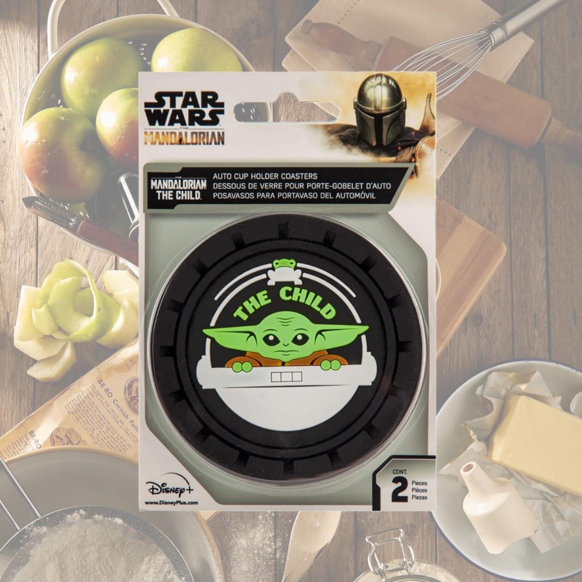 Picture of Star Wars 821443 Mandalorian the Child Grogu Car Cup Holder Coaster, Pack of 2