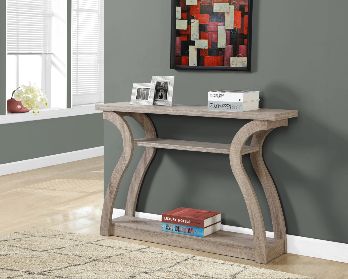 47 In. Hall Console Accent Table - Dark Taupe