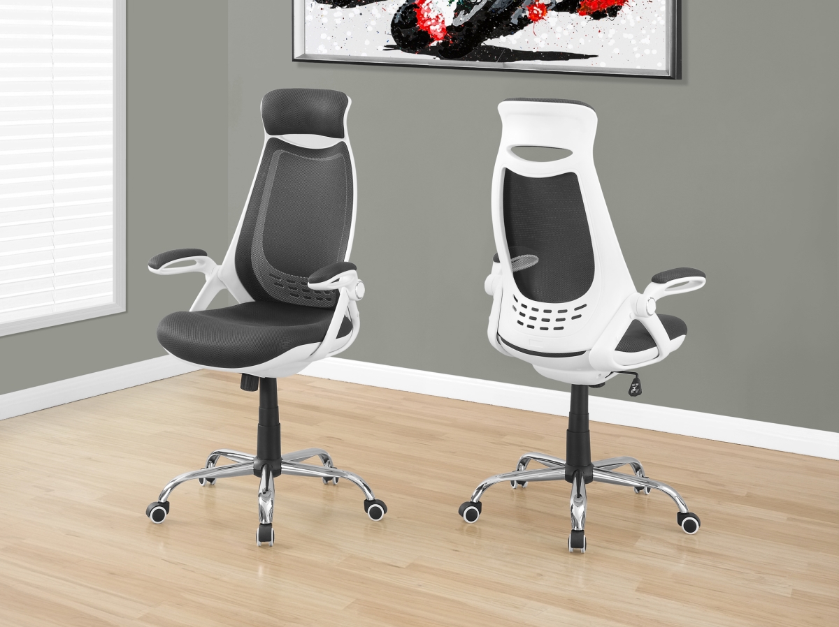 I 7269 High Back Executive Office Chair - White, Grey - Mesh