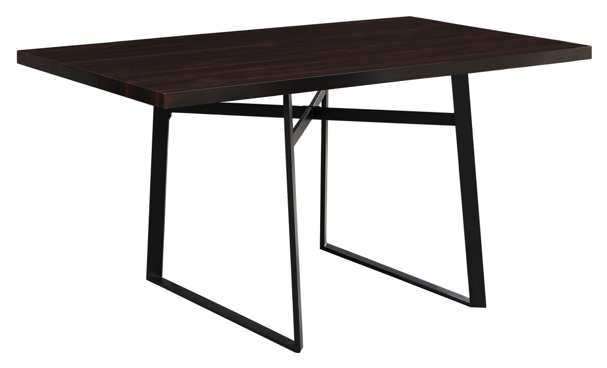 I 1105 36 X 60 In. Dining Table - Cappuccino, Black Metal