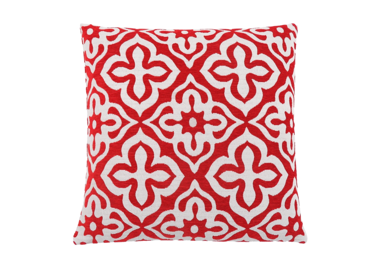 I 9222 18 X 18 In. Pillow With Motif Design, Red