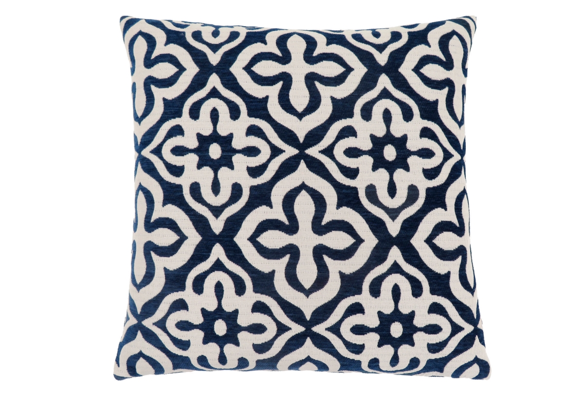 I 9226 18 X 18 In. Pillow With Motif Design, Dark Blue