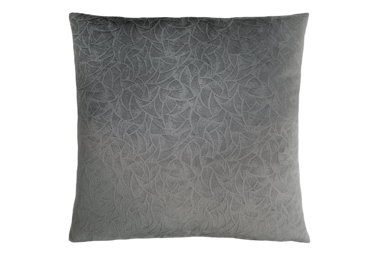 I 9258 18 X 18 In. Pillow With Floral Velvet, Dark Grey