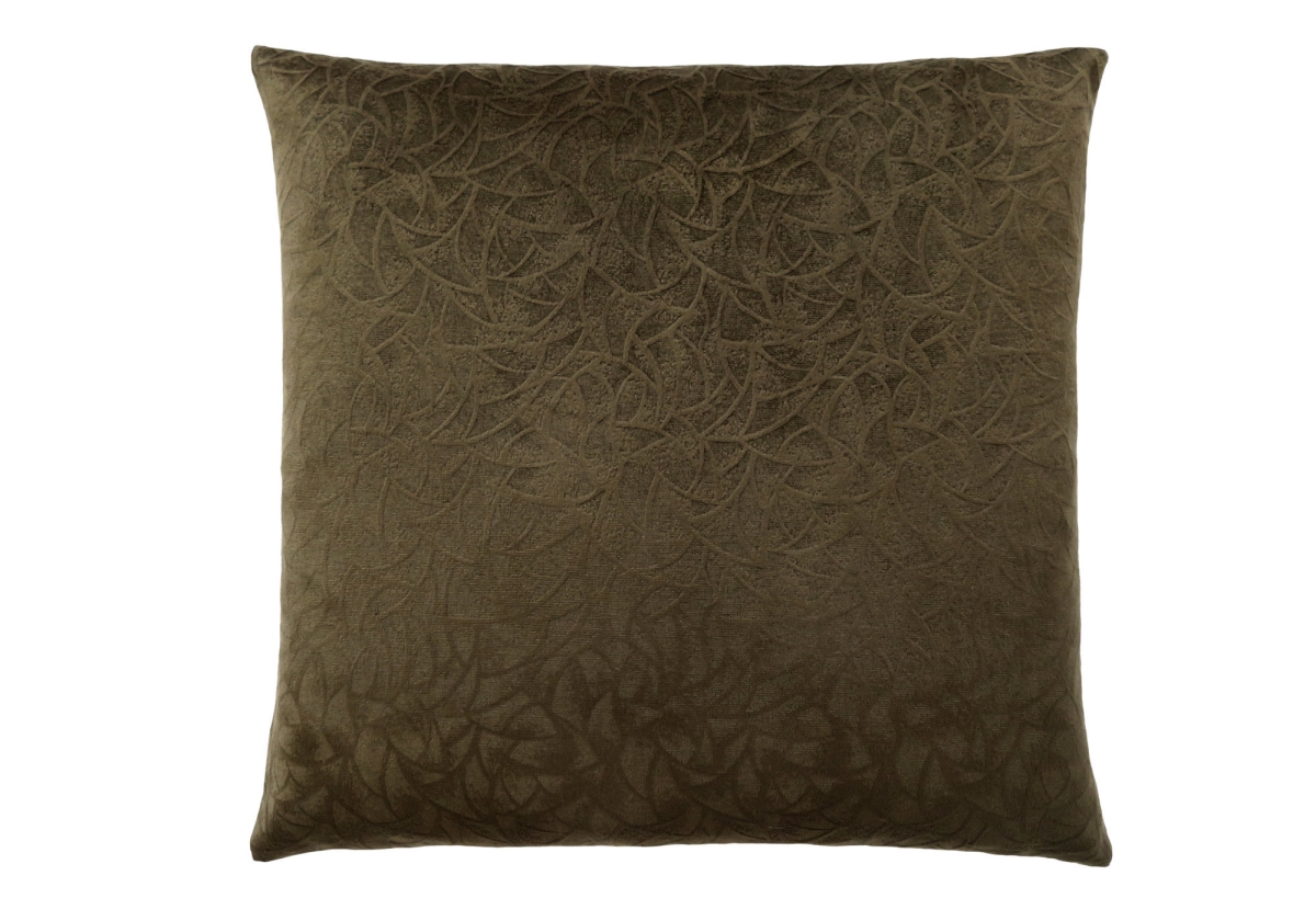 I 9262 18 X 18 In. Pillow With Floral Velvet, Dark Green