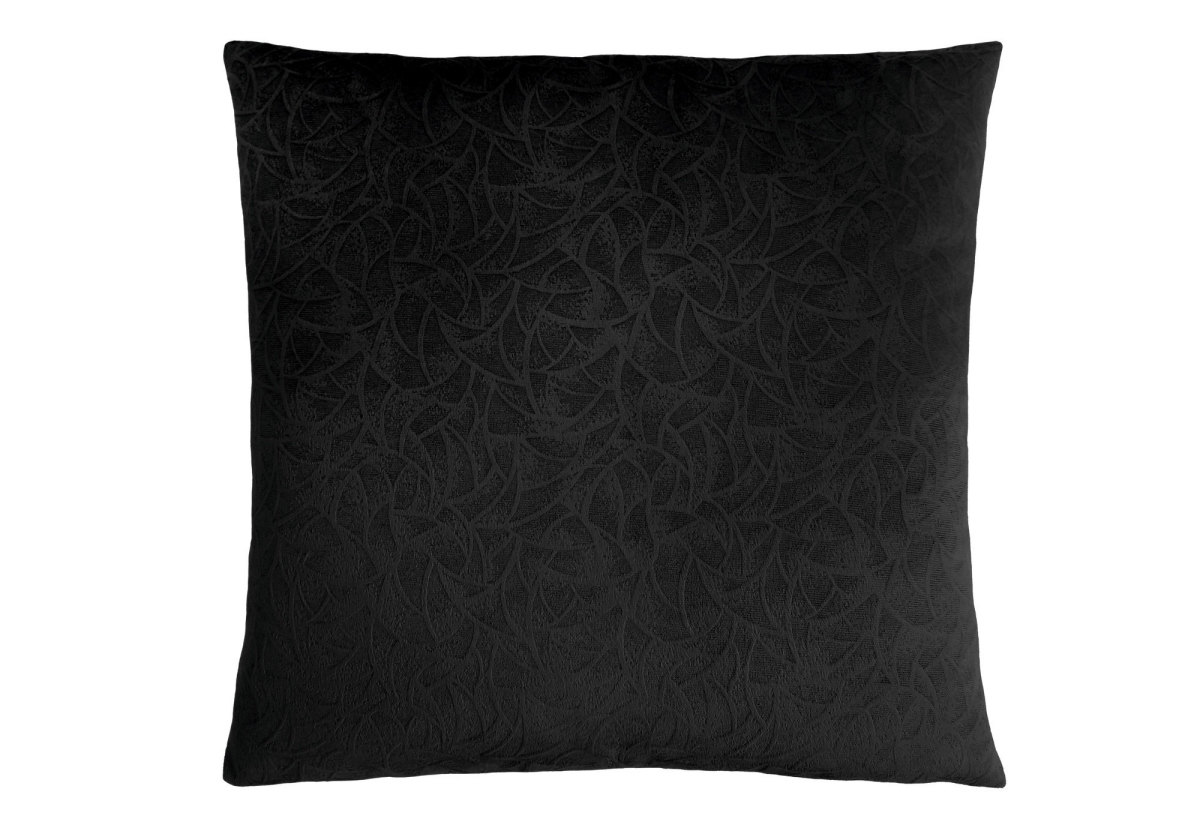 I 9266 18 X 18 In. Pillow With Floral Velvet, Black