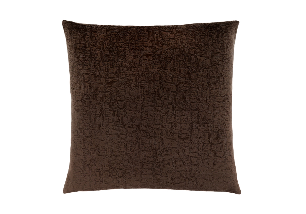 I 9284 18 X 18 In. Pillow With Mosaic Velvet, Dark Brown
