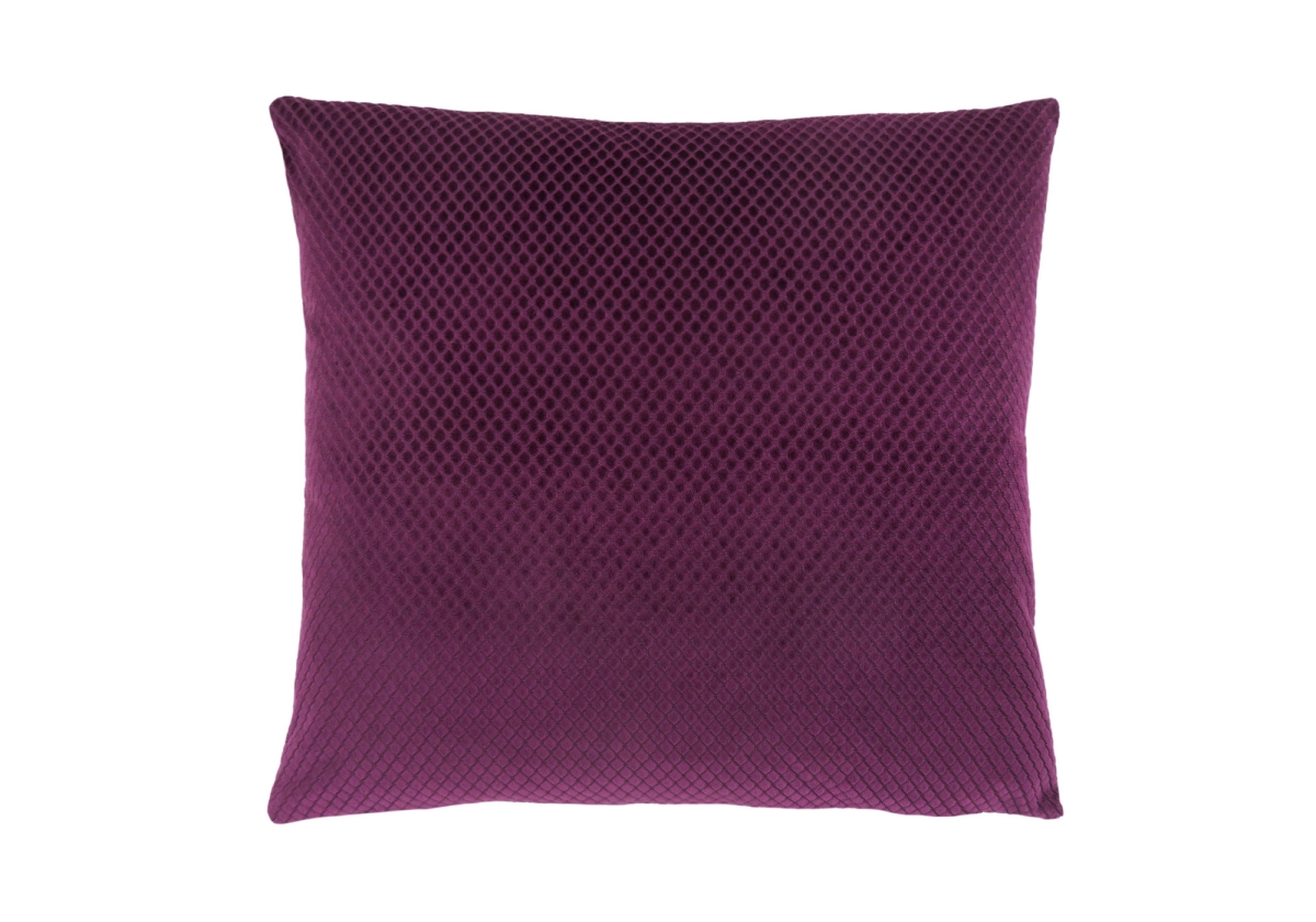 I 9302 18 X 18 In. Pillow With Diamond Velvet, Purple
