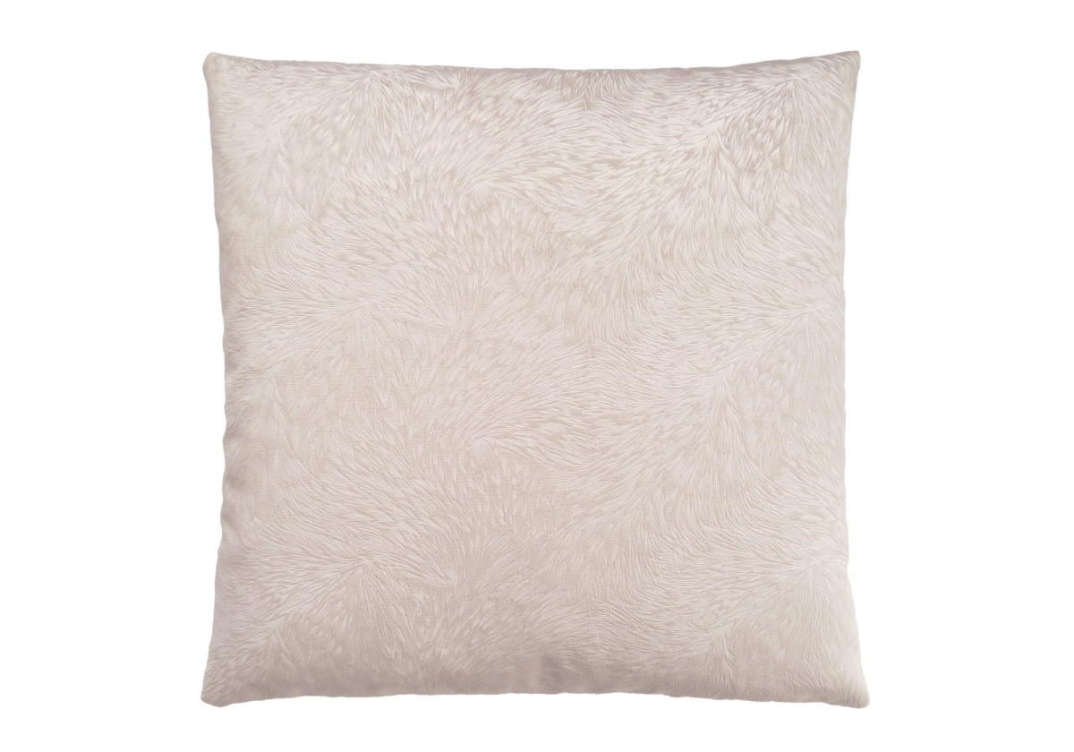 I 9318 18 X 18 In. Pillow With Feathered Velvet, Light Taupe