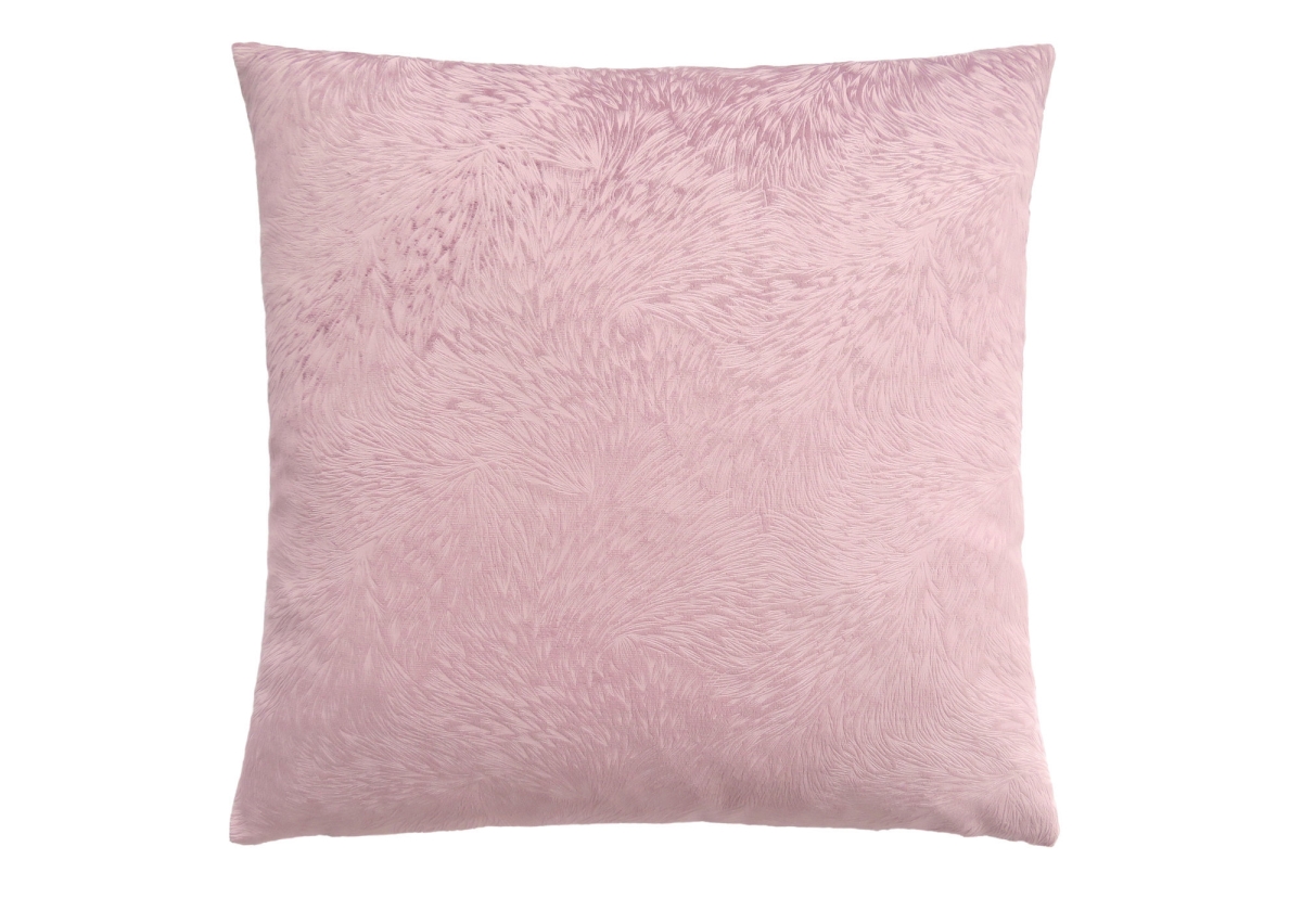 I 9322 18 X 18 In. Pillow With Feathered Velvet, Light Pink