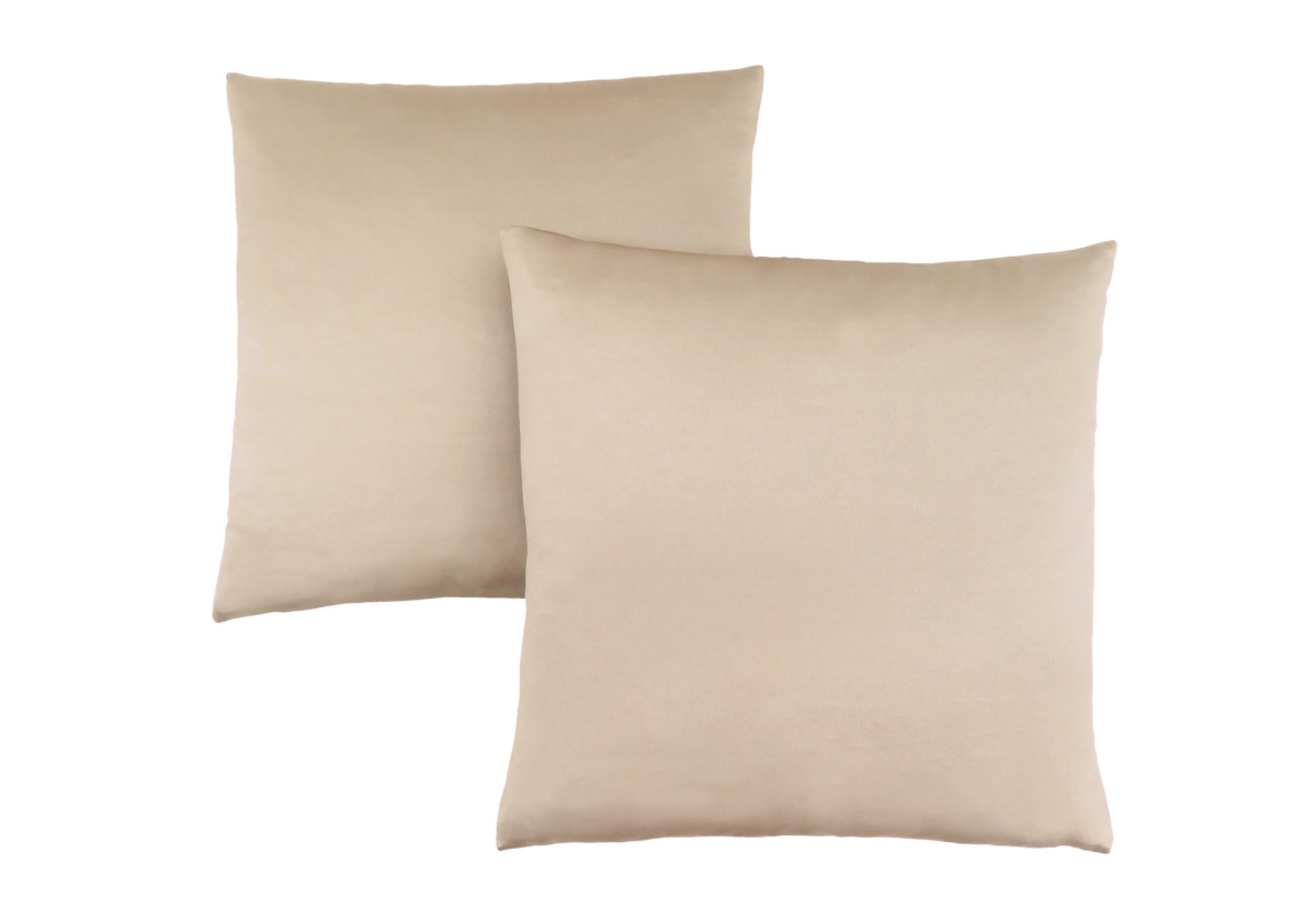 I 9335 18 X 18 In. Pillow With Solid Pattern - Gold Satin, 2 Piece