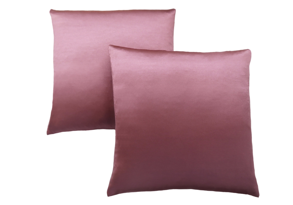 I 9339 18 X 18 In. Pillow With Satin Design - Pink, 2 Pieces