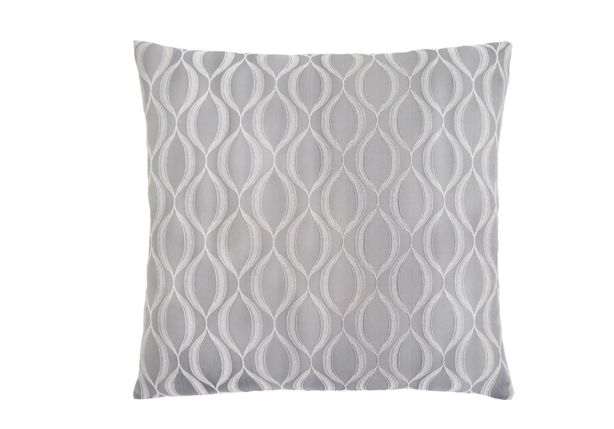 I 9346 18 X 18 In. Pillow With Wave Pattern, Grey