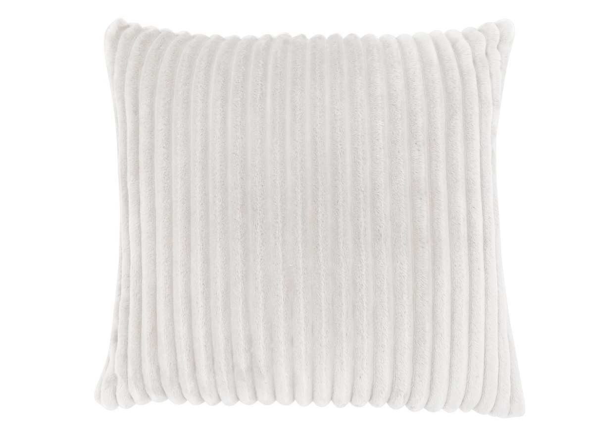 I 9350 Textured Rib Pillow, Ivory - 18 X 18 In.