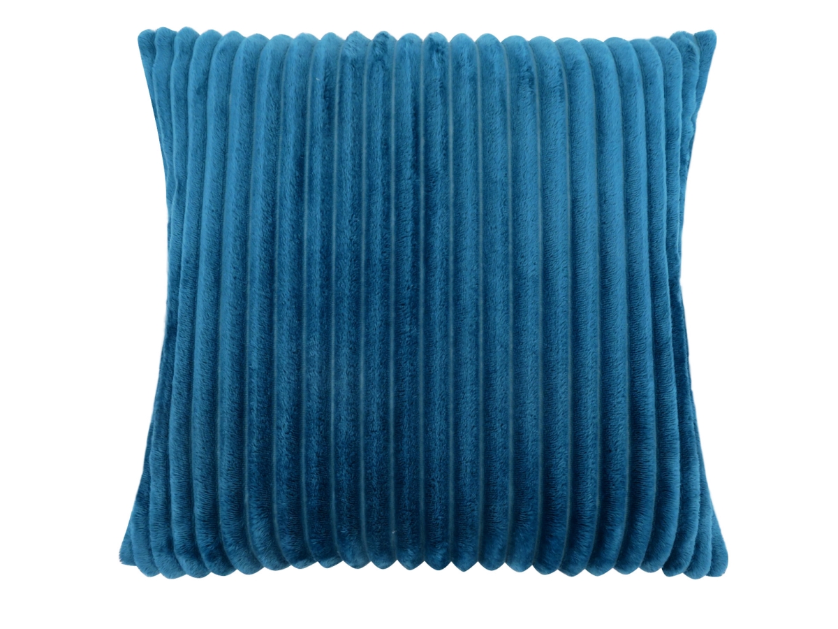 I 9358 Textured Rib Pillow, Blue - 18 X 18 In.
