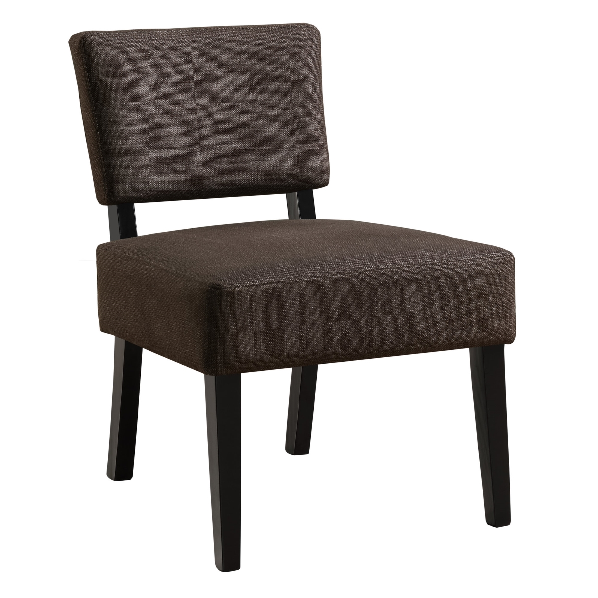 Accent Chair, Dark Brown Fabric