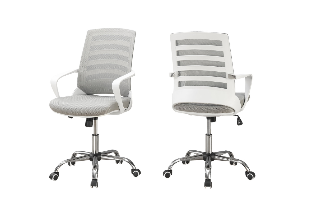 I 7225 Office Chair - White, Grey Mesh & Multi Position