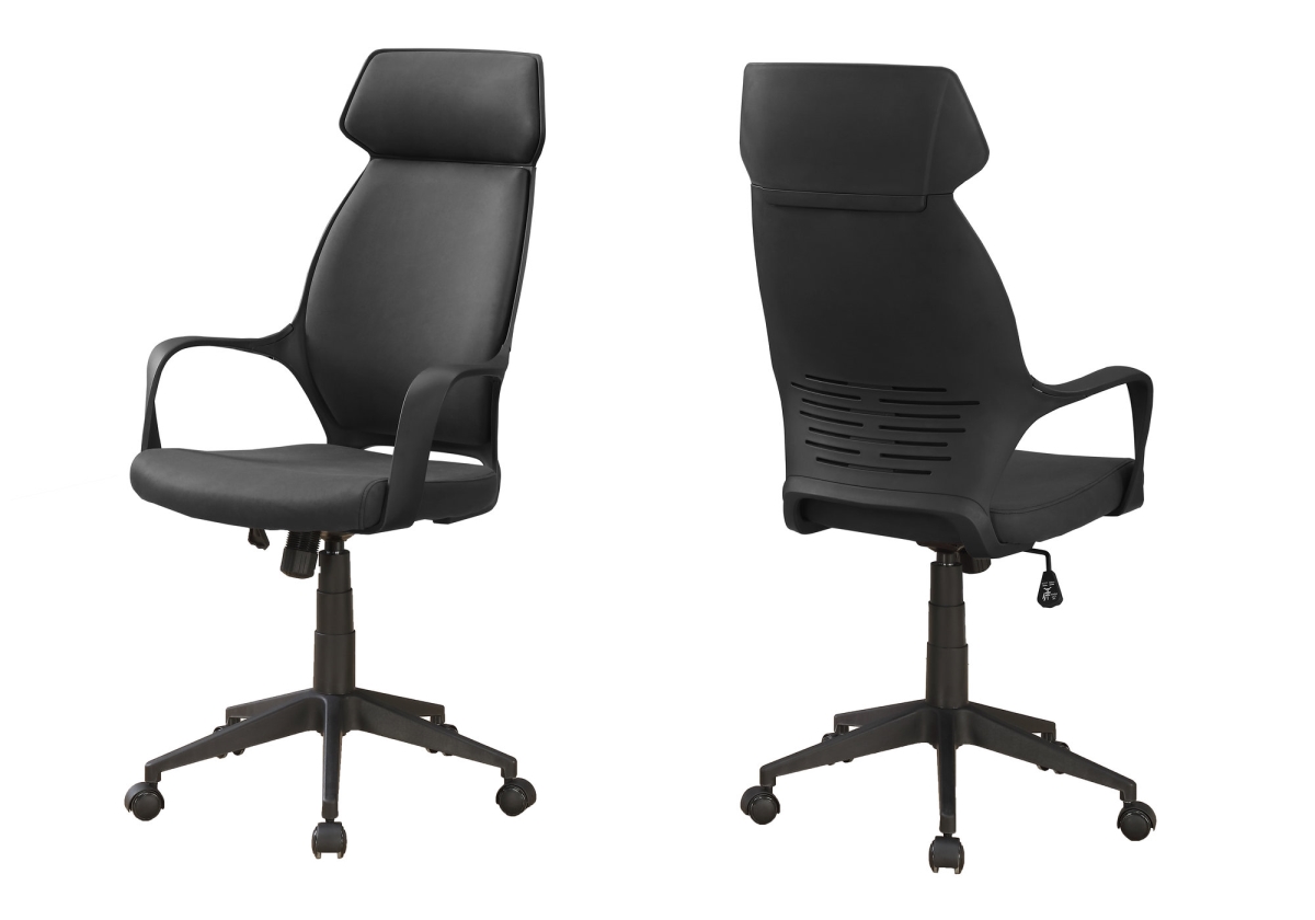 Office Chair - Black Microfiber & High Back Executive