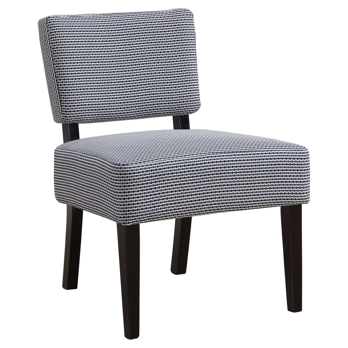 Light & Dark Blue Abstract Dot Fabric Accent Chair