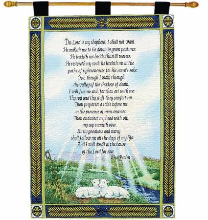 Hwt23p 26 X 36 In. 23rd Psalm Wall Hanging Inspirational Collection