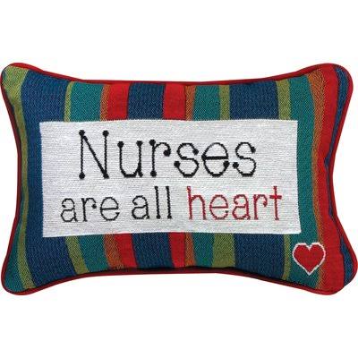12.5 X 8.5 In. Nurses All Heart Word Lumbar Pillow