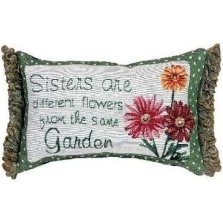 Twsfsg 12.5 X 8.5 In. Sisters From Same Garden Throw Pillow