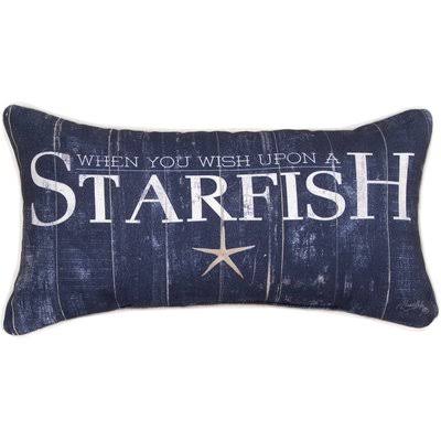 Shwyws 17 X 9 In. When You Wish Upon A Starfish Throw Pillow