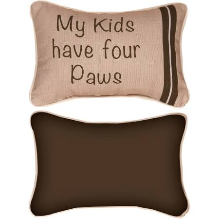Swmkh4 12.5 X 8.5 In. My Kids Have Four Paws Rectangular Decorative Throw Pillow